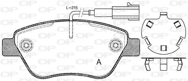 OPEN PARTS Piduriklotsi komplekt,ketaspidur BPA0858.32